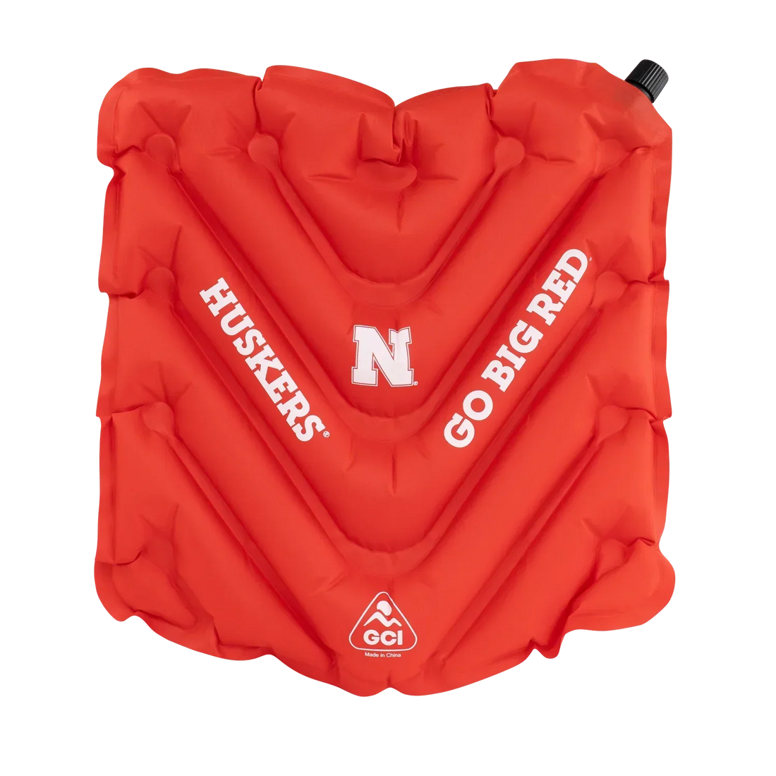 Ultra-Lightweight College V Seat Inflatable Stadium Cushion - Nebraska Cornhuskers - Choice 277 - Lightweight Folding Bleacher Chair with Cushioning - Default Title