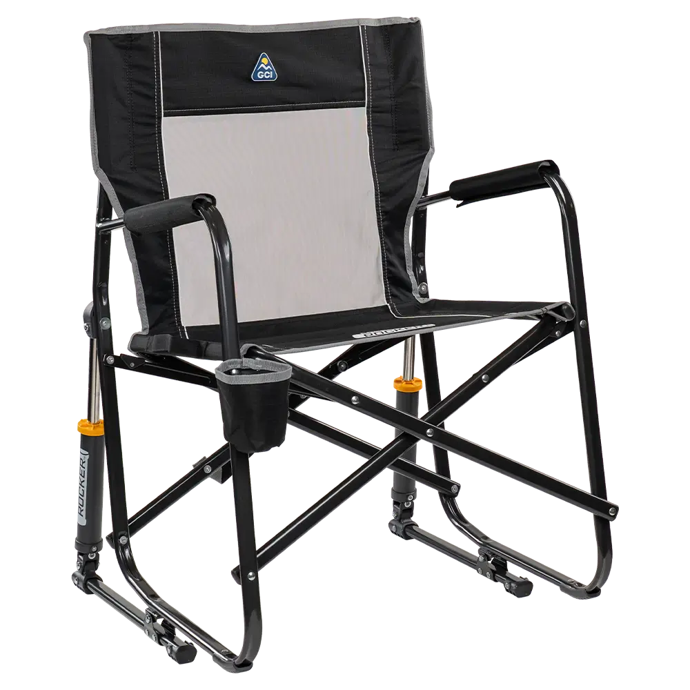 Premium All-Weather Freestyle Rocker - Choice 711 - RoadTrip Rocker Smooth Motion Camp Chair - Black