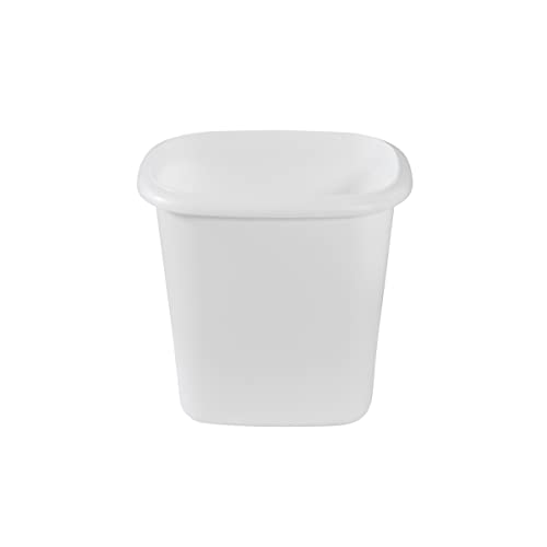 Eco-Friendly Rubbermaid Vanity Trash Can/Wastebasket 1.5-Gallons/6-Quarts White for Under Counter/Kitchen/Office/Bedroom/Bathroom for Daily Use