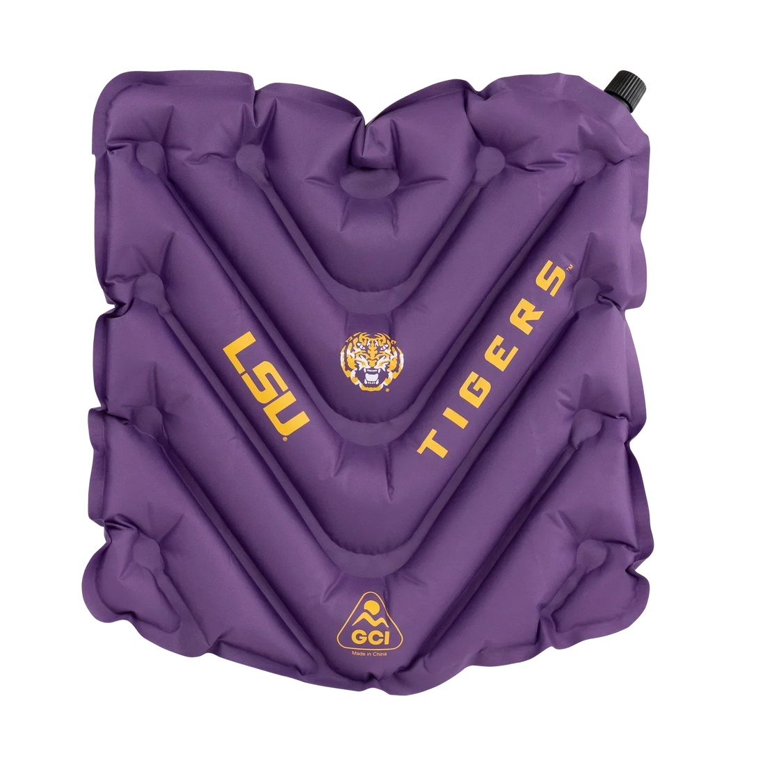 Compact Cushion College V Seat Inflatable Stadium Cushion - LSU Tigers - Choice 762 - Ergonomic Portable Stadium Seat for Sports Events - Default Title