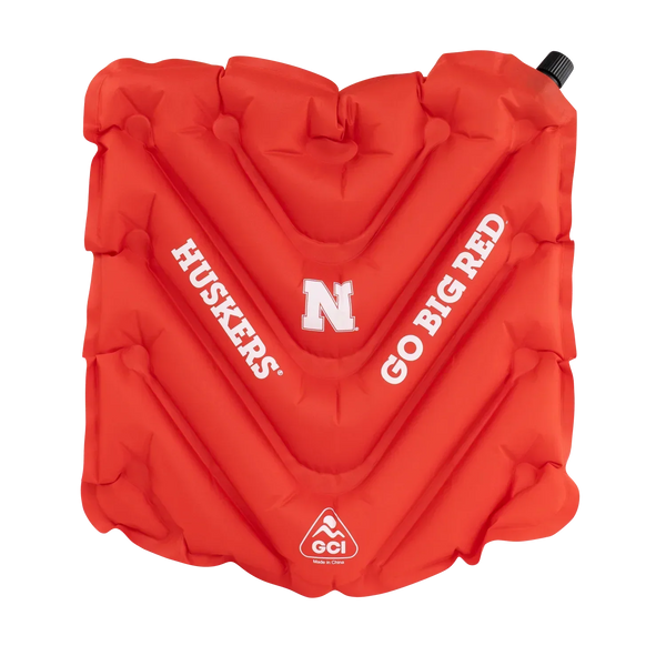 Ultra-Lightweight College V Seat Inflatable Stadium Cushion - Nebraska Cornhuskers - Choice 277 - Lightweight Folding Bleacher Chair with Cushioning - Default Title