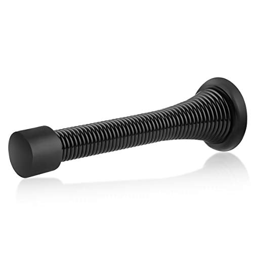 Classic HOMOTEK 12 Pack Black Spring Door Stops,3-1/8" Set