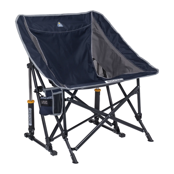 Patented Spring-Action Pod Rocker - Choice 933 - RoadTrip Rocker Smooth Motion Camp Chair - Indigo