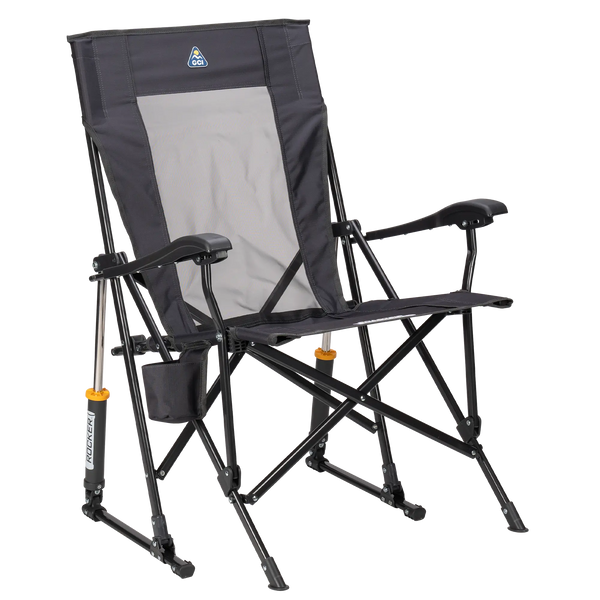 Patented Spring-Action RoadTrip Rocker - Choice 855 - Patented Spring-Action Rocking Chair for Camping - Dark Charcoal