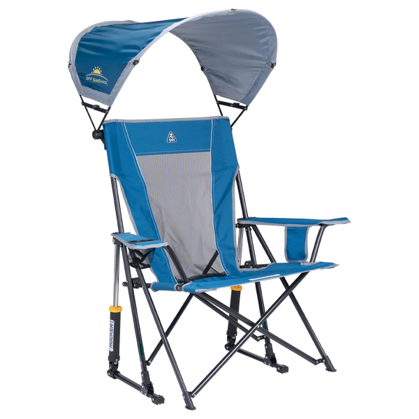 Smooth Motion SunShade Rocker - Choice 550 - RoadTrip Rocker Smooth Motion Camp Chair - Neptune Blue