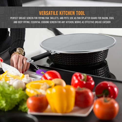 Smart Home U.S. Kitchen Supply 3-Piece Stainless Steel Splatter Guard Set Kit