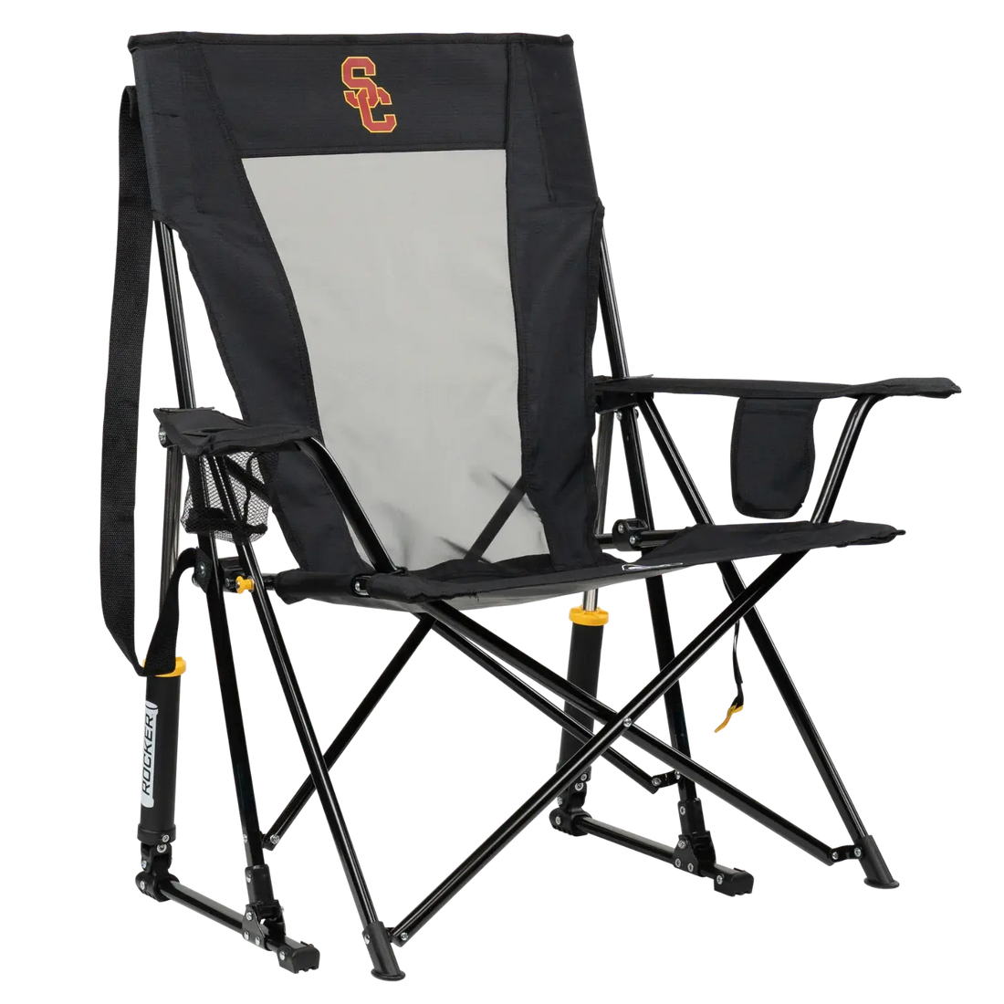 Heavy-Duty Freestyle College Comfort Pro Rocker - USC Trojans - Choice 856 - Freestyle Rocker Portable Outdoor Folding Chair - Default Title