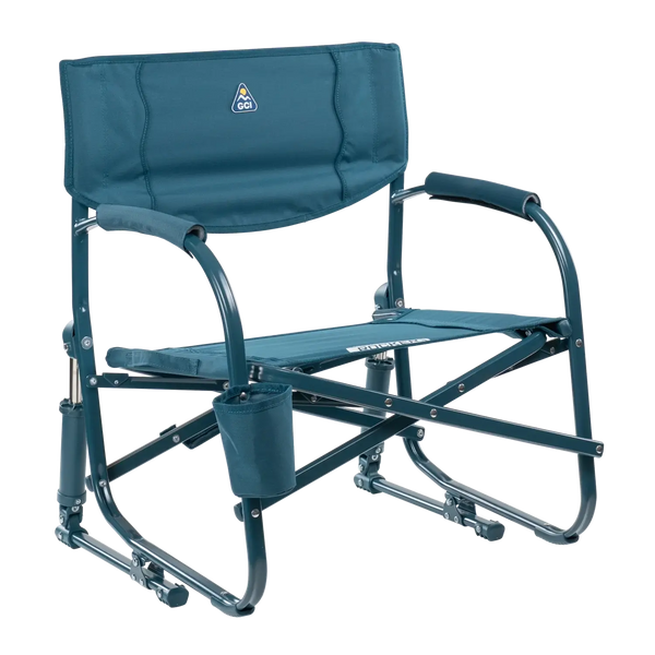 Patented Spring-Action Grab & Go Rocker - Choice 551 - Freestyle Rocker Portable Outdoor Folding Chair - Teal