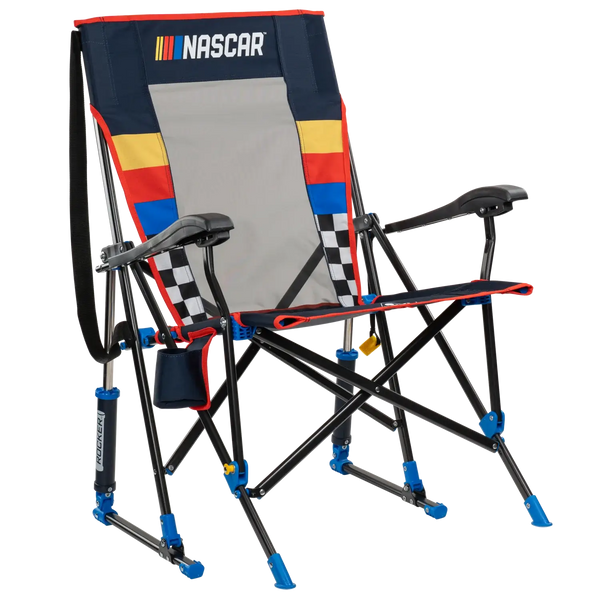 Patented Spring-Action RoadTrip Rocker - NASCAR For Him - Choice 453 - Heavy-Duty Kickback Rocker with Beverage Holder - Default Title